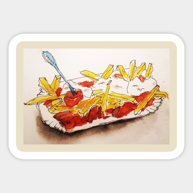 Berliner Currywurst Sticker by Gerrit Koenig